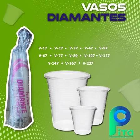 Vaso Plastico #17 Diamante
