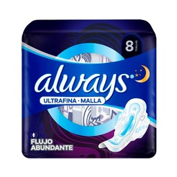 Always Toallas Flujo Abundante Nocturna 3X